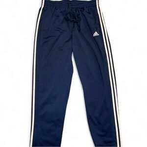 adidas‎ Men's 3-Stripes Tricot Open Hem Track Pants Navy Blue XL